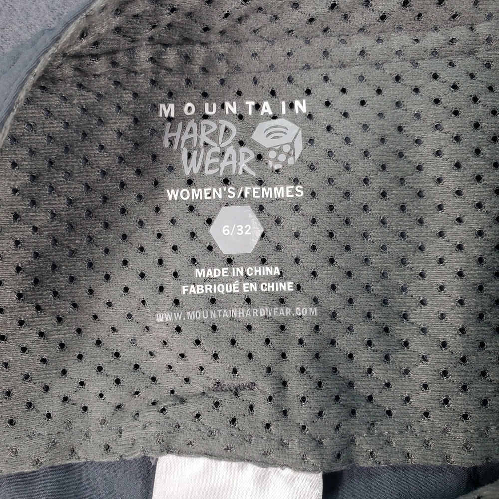 Mountain Hardwear Womens Hiking Cargo Pants Gray Bungee Hem Size 6/32 Flawed - Picture 2 of 9